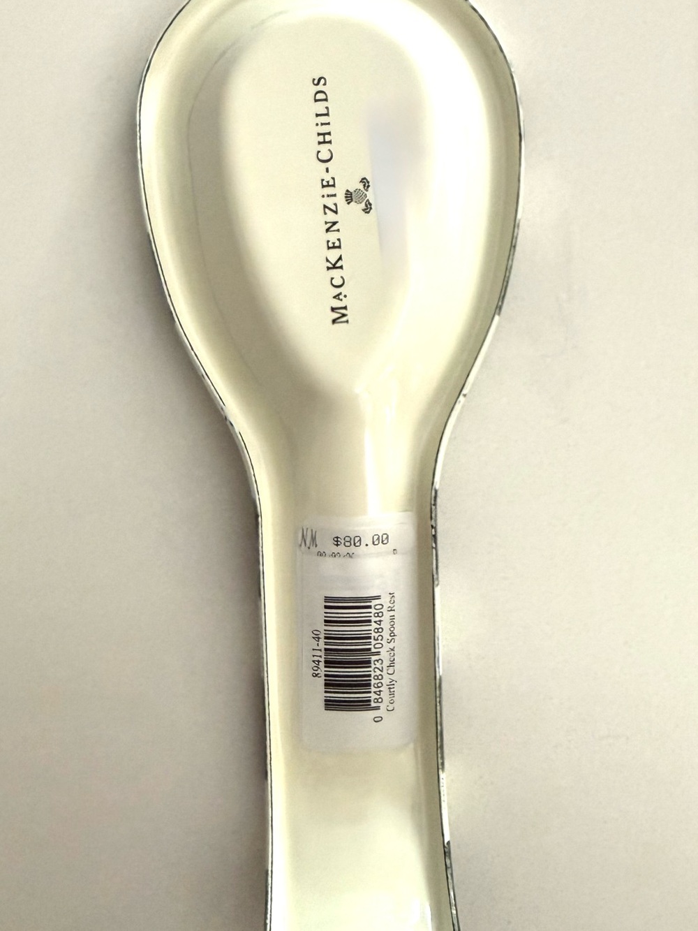 Brand New! Mackenzie Childs Spoon Rest-Courtly Check - Picture 9 of 11